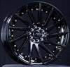 JNC051 Gloss Black w/ Gold Rivets