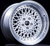 JNC045 Silver Machined Lip w/ Gold Rivets