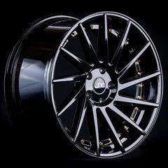 JNC051 Gloss Black w/ Gold Rivets