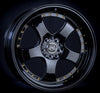 JNC017 Gloss Black w/ Gold Rivets