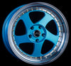 JNC034 Teal Blue Machine Lip Gold Rivets