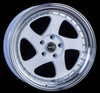 JNC034 White Machined Lip Gold Rivets