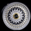 JNC004S Silver Machined Lip Gold Rivets