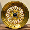 JNC045 Transparent Gold w/ Gold Rivets