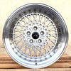 JNC045 Silver Machined Lip w/ Gold Rivets