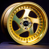 JNC034 Transparent Gold Gold Rivets