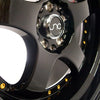JNC017 Gloss Black w/ Gold Rivets
