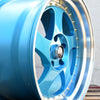 JNC034 Teal Blue Machine Lip Gold Rivets