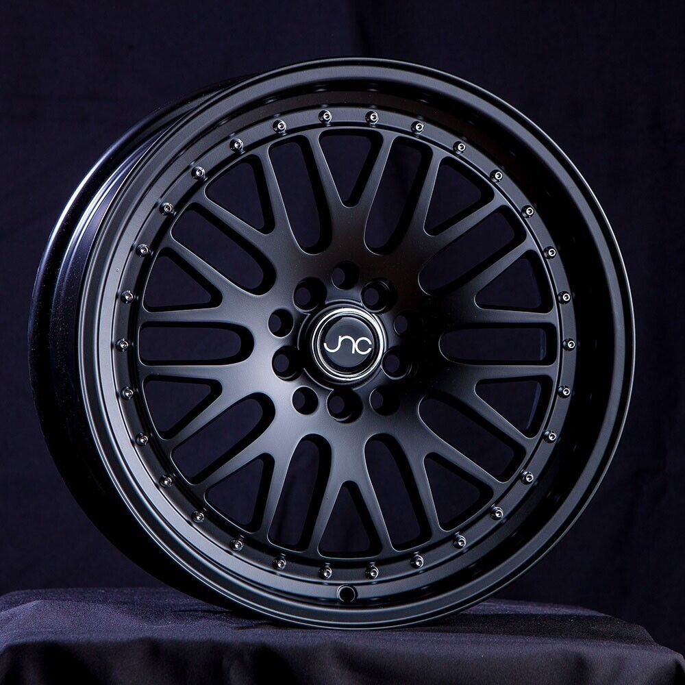 Black Rims Gold Rivets JNC001 Matte Black Gold Rivets | JNC Wheels | custom wheels collection