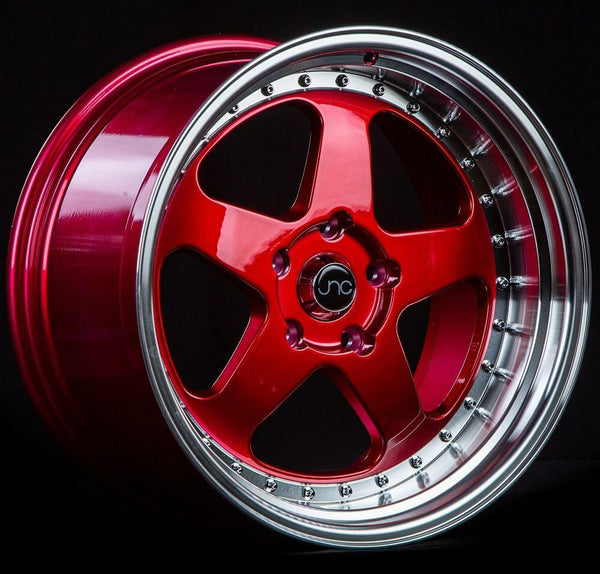 JNC010 Candy Red Machined Lip | JNC Wheels | custom wheels collection