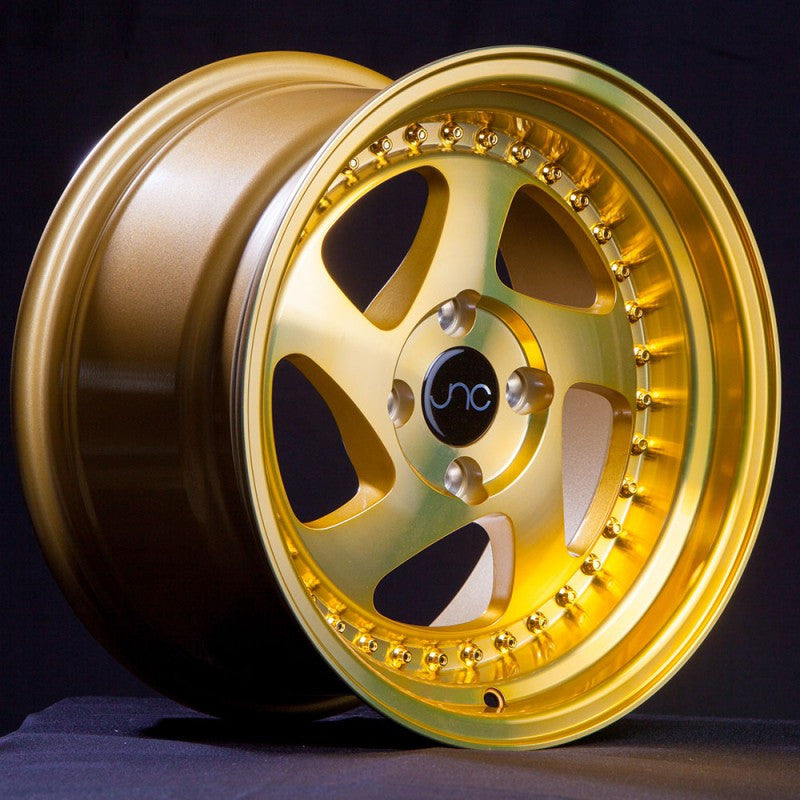 JNC034 Transparent Gold Gold Rivets | JNC Wheels | custom wheels collection