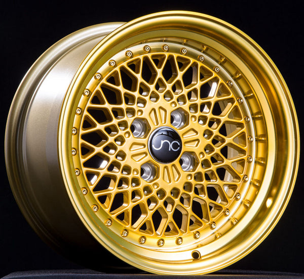 JNC045 Transparent Gold w/ Gold Rivets | JNC Wheels | custom wheels ...