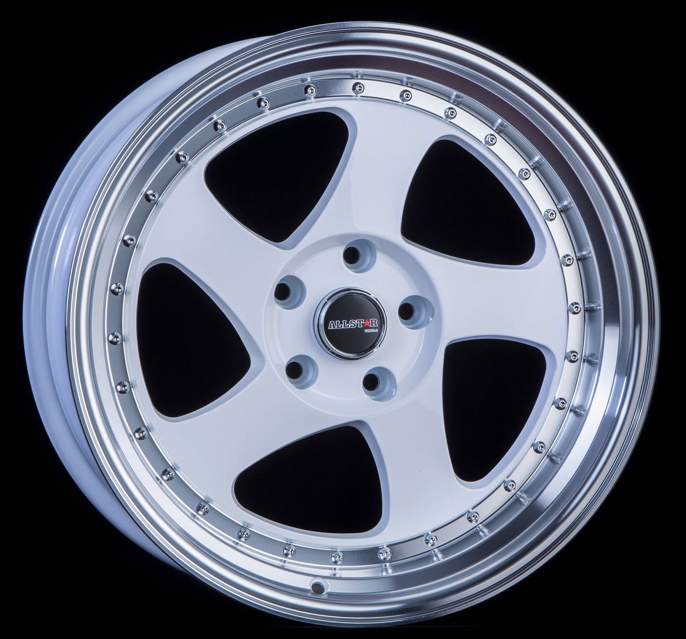 JNC034 White Machined Lip Gold Rivets | JNC Wheels | custom wheels ...