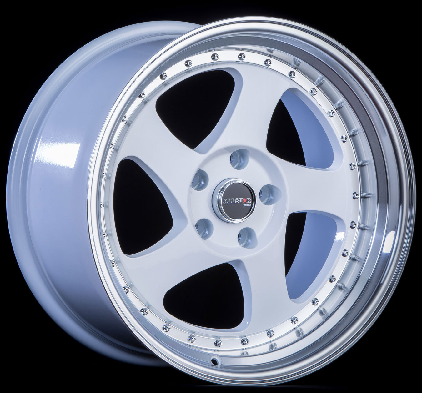 JNC034 White Machined Lip Gold Rivets | JNC Wheels | custom wheels ...