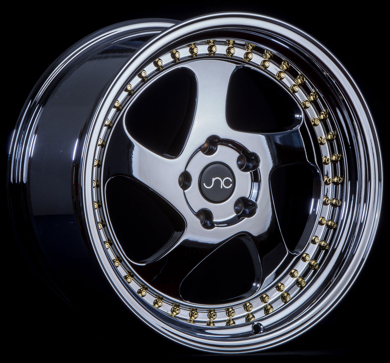 JNC034 Platinum Gold Rivets | JNC Wheels | custom wheels collection