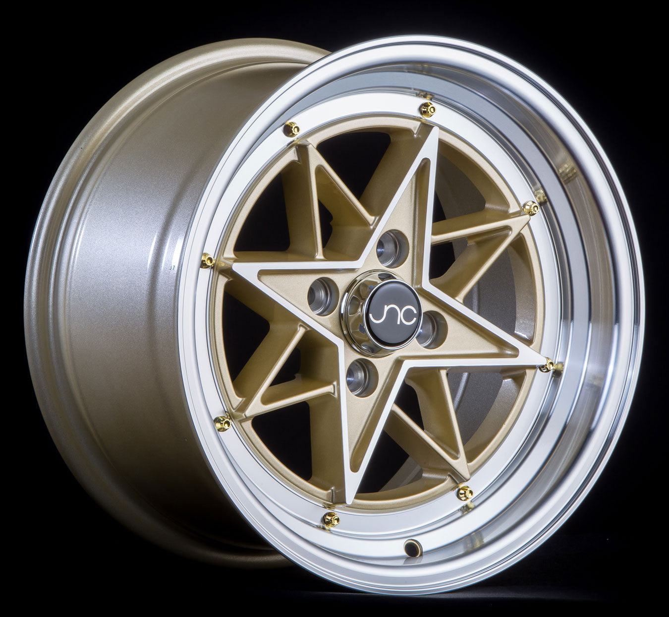 JNC025 GOLD Machined Face Gold Rivets | JNC Wheels | custom wheels ...