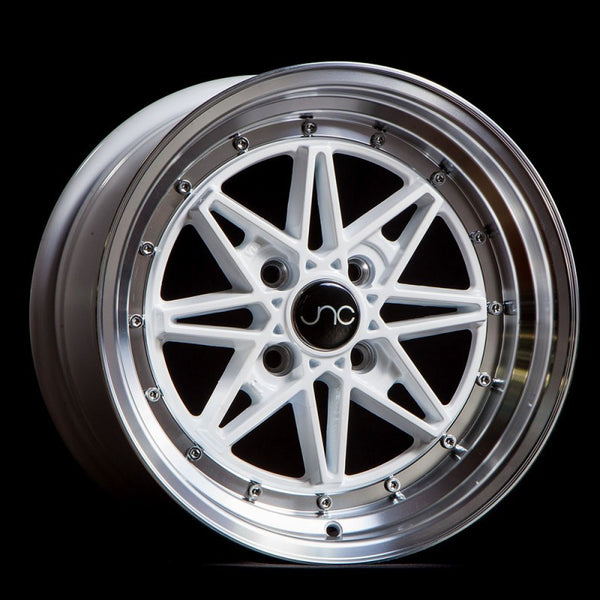 JNC002 White Machined Lip | JNC Wheels | custom wheels collection