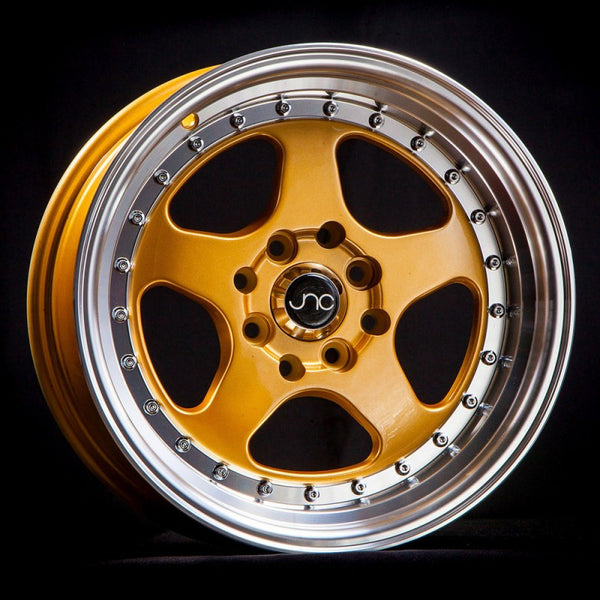 JNC010 Gold Machined Lip | JNC Wheels | Custom Wheels Collection