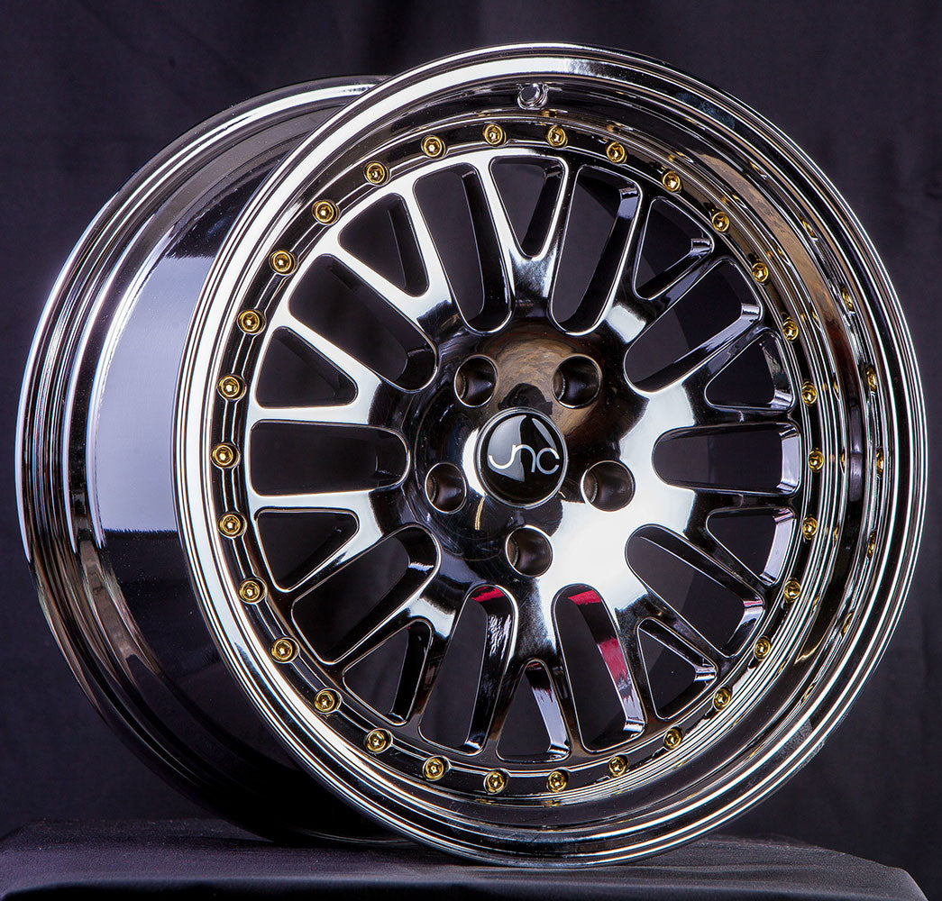 JNC001 Platinum Gold Rivets | JNC Wheels | custom wheels collection