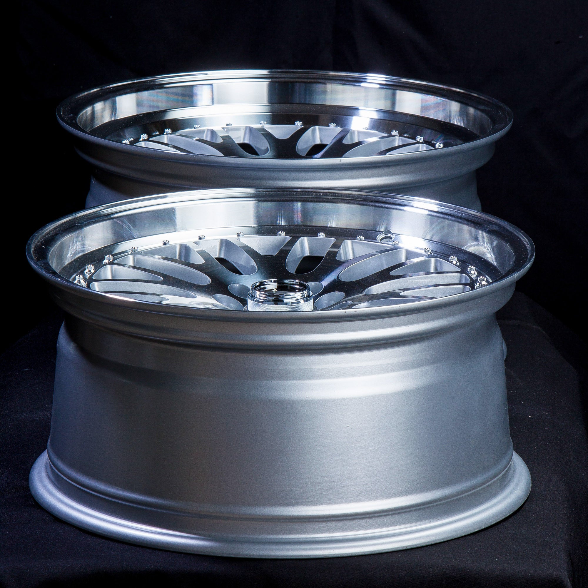Black Rims Gold Rivets JNC001 Matte Black Gold Rivets | JNC Wheels | custom wheels collection