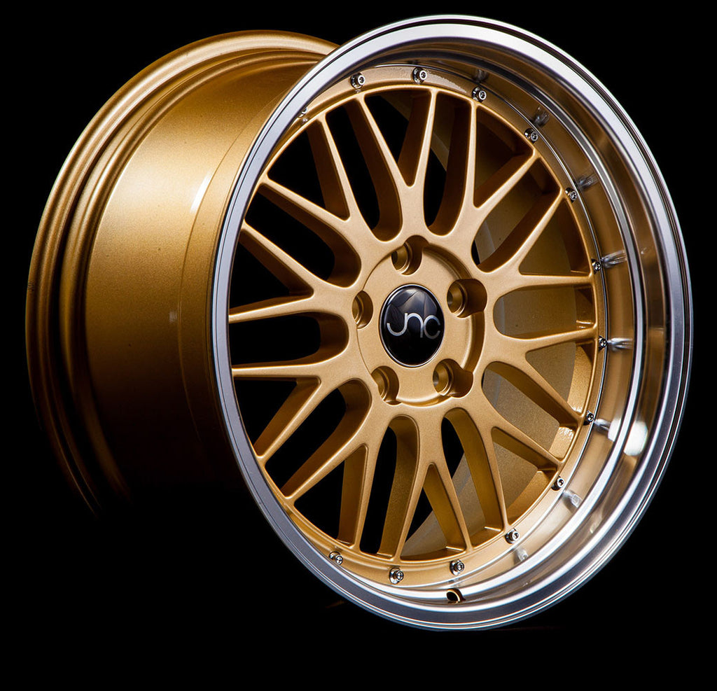 JNC005 Gold Machined Lip | JNC Wheels | custom wheels collection