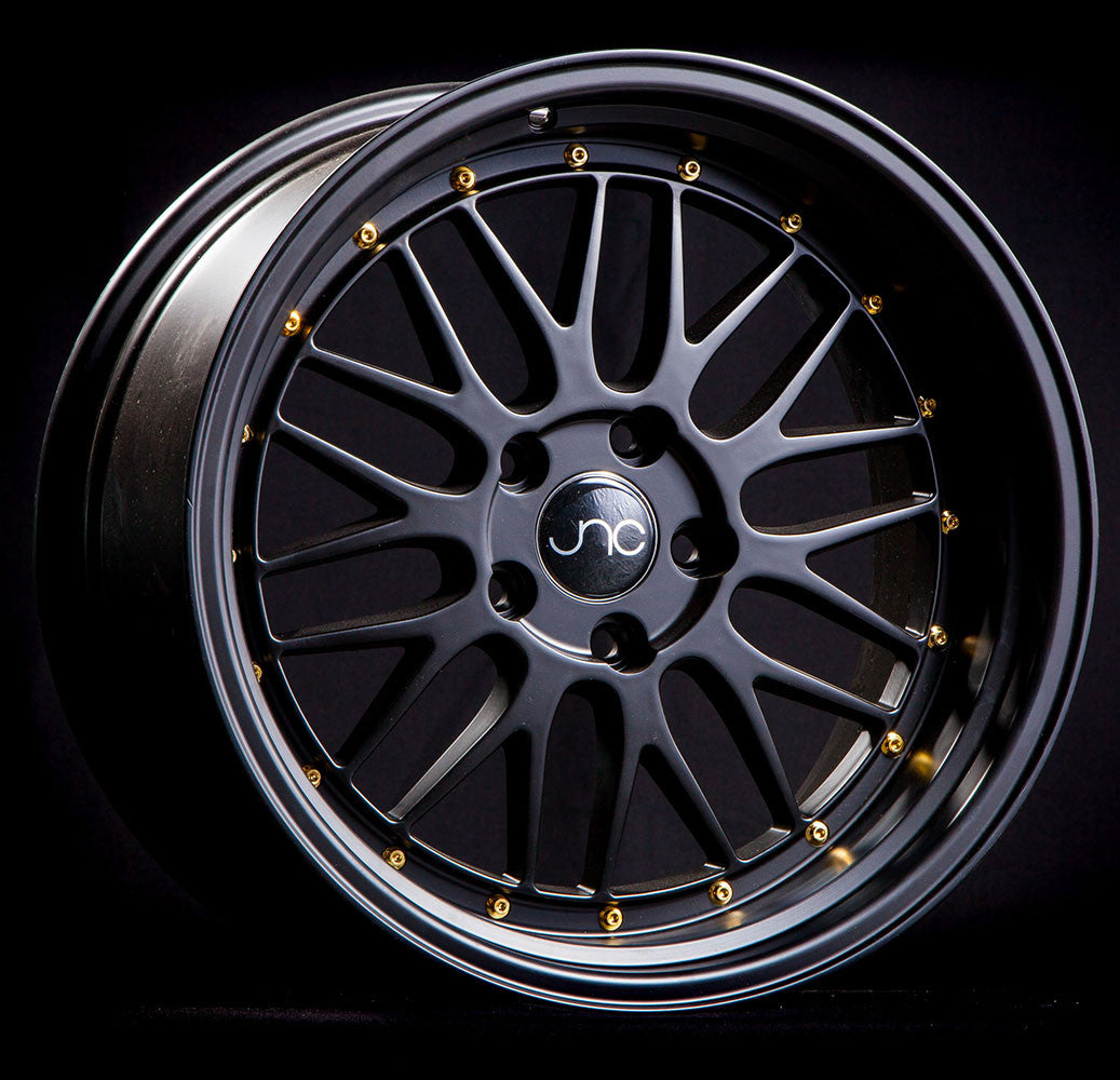 Black Rims Gold Rivets JNC005 Black Gold Rivets | JNC Wheels | custom wheels collection