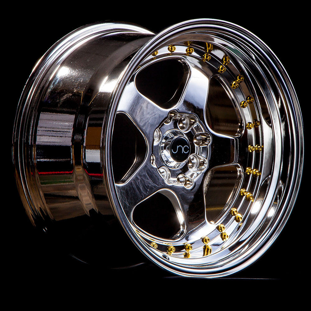 JNC010 Platinum Gold Rivets | JNC Wheels | custom wheels collection