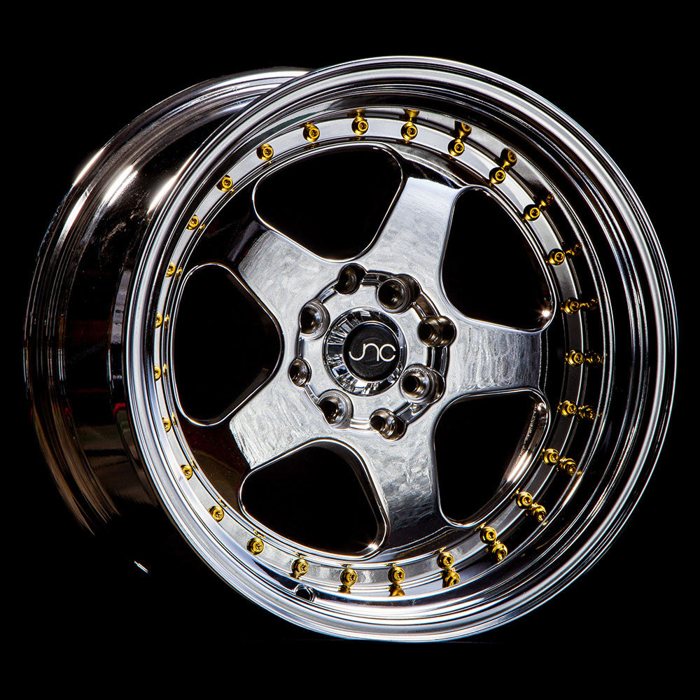 JNC010 Platinum Gold Rivets | JNC Wheels | custom wheels collection
