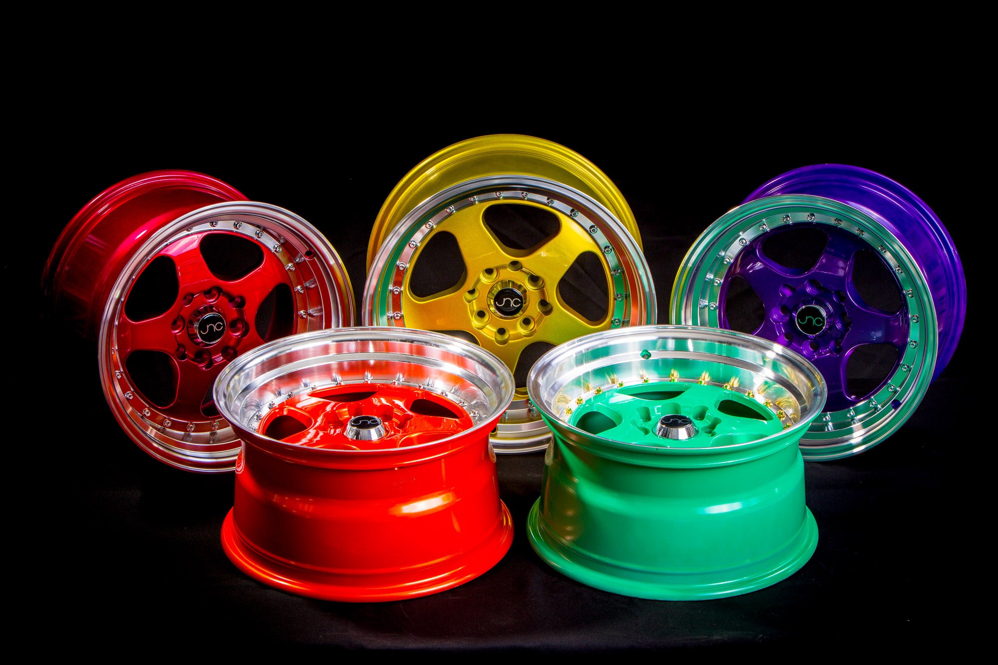 JNC010 Gold Machined Lip | JNC Wheels | custom wheels collection