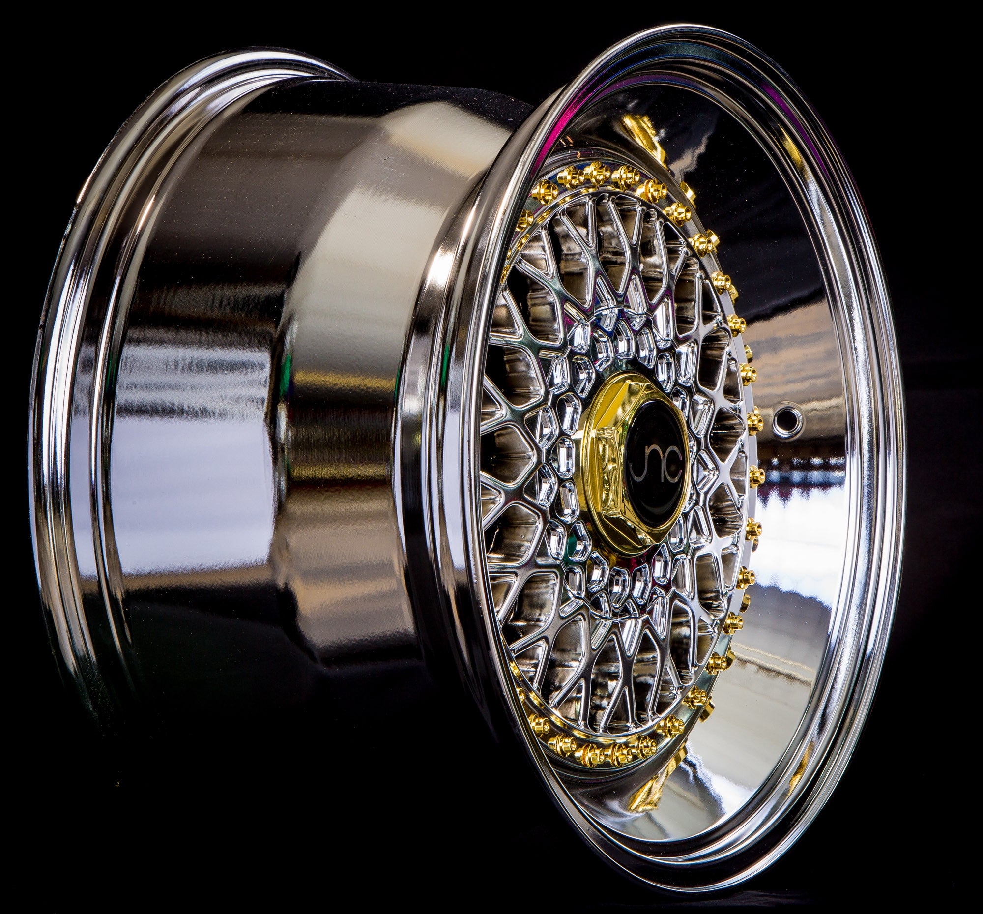 JNC004S Platinum Gold Rivets | JNC Wheels | custom wheels collection