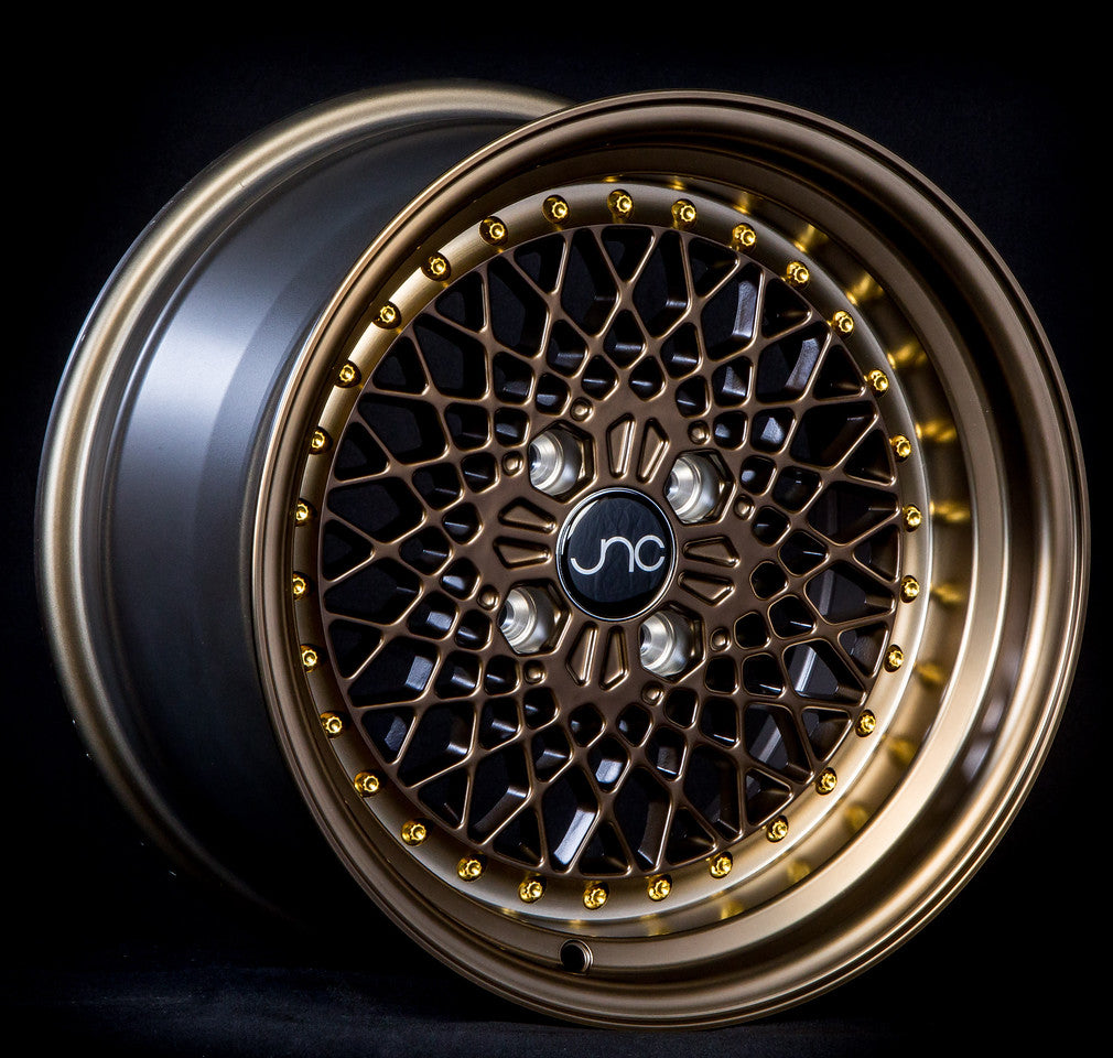 JNC045 Machined Bronze w/ Gold Rivets | JNC Wheels | custom wheels ...
