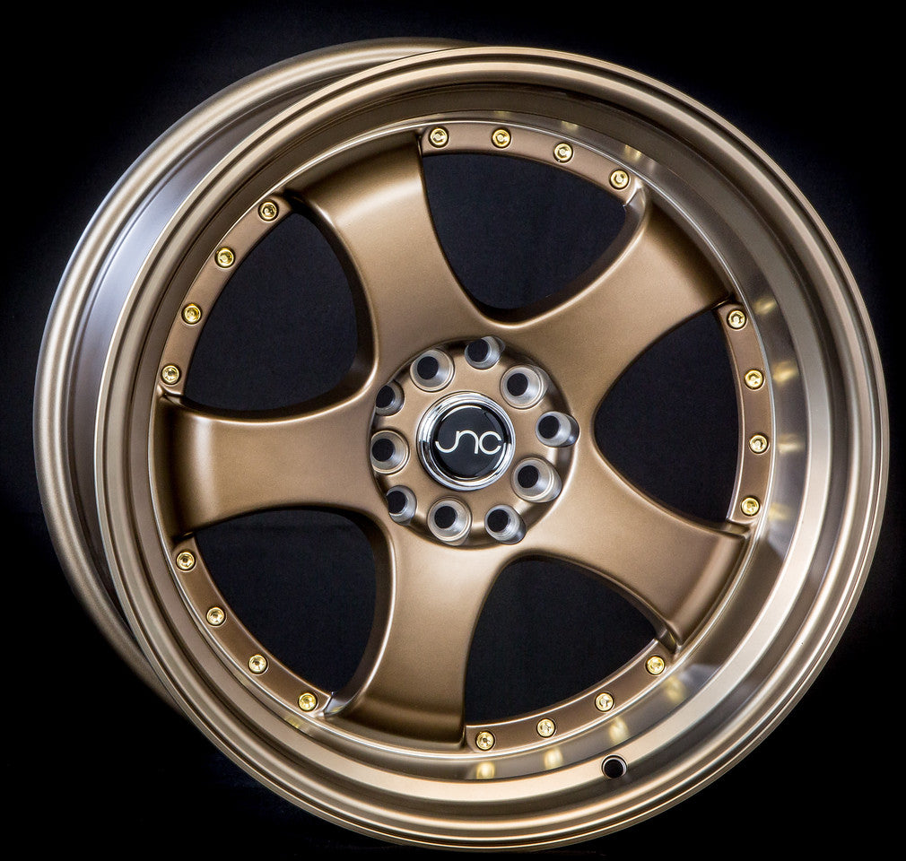 JNC017 Matte Bronze w/ Gold Rivets | JNC Wheels | custom wheels collection